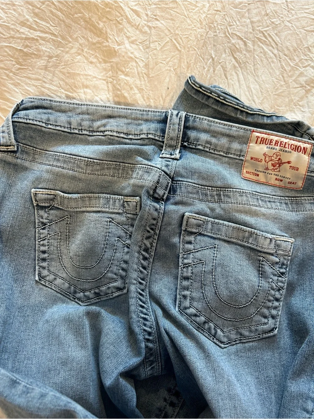 True Religion Women's Light Blue Straight Leg Jeans - Picture 2 of 3